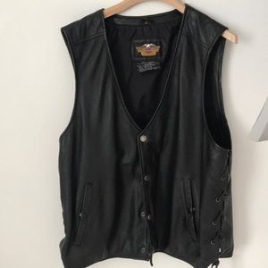old Harley-Davidson leather vest